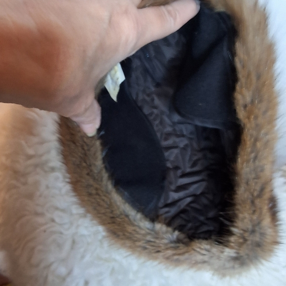 Vintage Muskrat Mid Century Ear Flap Unisex Fur Winter Hat - Picture 7 of 15